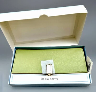 Nuevo en Caja Cartera Liz Claiborne Triple Plegable - Verde Lima / Eneldo Foto 1 de 3