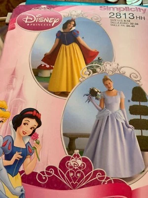 NUEVO Disfraz de Princesa Disney Adulto Patrón Simplicity 2813 Talla 6-12 y 14-20 Foto 1 de 2