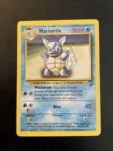 Wartortle 63/130 Base Set 2 Uncommon WOTC Pokemon Card NM Near Mint - Picture 1 of 1