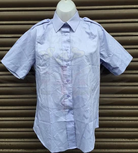 Camisa De Manga Corta Para Mujer De Polycotton Azul De La RAF - Imagen 1 de 3