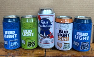 Bud Light Crazy Boxers Brief Underwear Men's Size Medium Beer Can Lot of 5 New - Picture 1 of 21