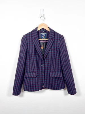 Boden Tweed Jacket Blazer Size 12 Moon Check Country Wool Corgi Dog Print Lining - Image 1 of 4