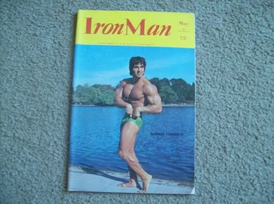* vtg IRON MAN 1973 DENNIS TINERINO BODYBUILDING Weightlifting old ads FITNESS Foto 1 de 3