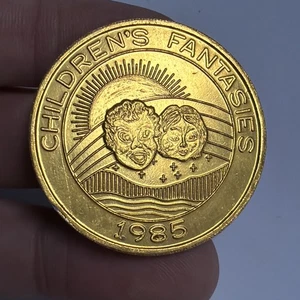 1985 CHILDREN's FANTASIES Doubloon Mardi Gras Krewe Of Pontchartrain 1975 Token - Picture 1 of 5