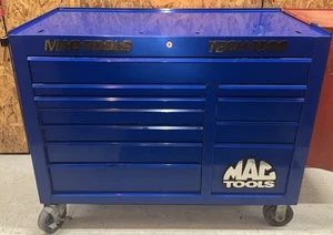 Mac Tech 1000 Blue 11 Drawer Toolbox With Removable Matco Side Cabinet & Tools - Picture 1 of 9