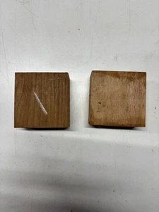 2 Pcs, Red Alder+ Teak Bowl Blank 4x 4x 2 Turning Wood #01 - Picture 1 of 3
