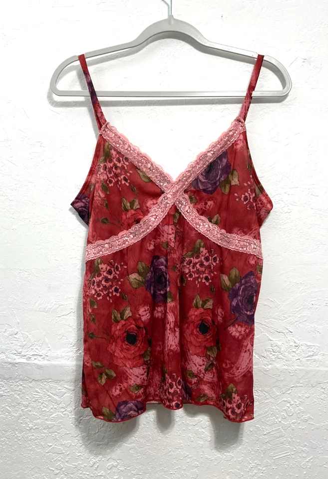 Muñeca bebé vintage Teenie Weenie Y2K Top encaje ribete coqueta hada floral roja 2X Foto 1 de 4