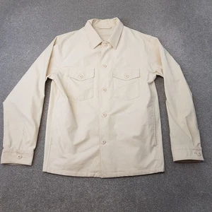 Uniqlo Mens Shirt Small Beige Military Overshirt Utility Field Jacket Workwear - Picture 1 of 8