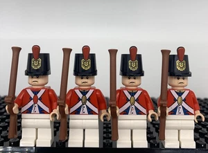 LEGO Revolutionary War Redcoat British Soldiers Minifigure Lot 100% Genuine Used - Picture 1 of 5