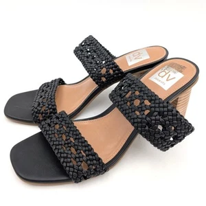 DV Dolce Vita Hobbs Strappy High Block Heels Sandals Women's Black Size US8 EU39 - Picture 1 of 11