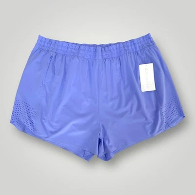 Athleta Hustle 3 Inch Shorts Womens 2X Purple Featherweight Stretch Running NEW - Image 1 of 4