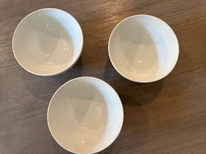 3 Ikea 365+ Susan Pryke White Footed Rice Cereal Soup Bowls 6.25” - Picture 1 of 5