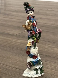 Figura Muñeco de Nieve "Compañero de Invierno" Lenox 2001 De Colección con Ardilla. Sin caja. Usado - Imagen 1 de 18