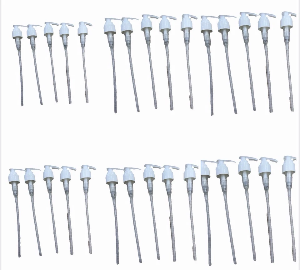 Лот из 30 белый 24/410 лосьон диспенсер насос верхняя блокировка головка с 7» Dip трубка новый - Изображение 1 из 4