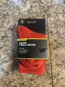 Easton Baseball Socks Red S Size 3Y-5Y (Ages 3-6) Youth T-Ball Socks - Orig. - Picture 1 of 1