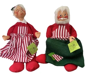 Vintage Annalee 20” Mr & Mrs Claus In Sitting Position New With Tags! Set Of 2. - Picture 1 of 6