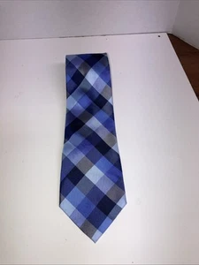 Tommy Hilfiger,  Mens Silk Neck Tie  Plaid 58"x3" - Picture 1 of 4