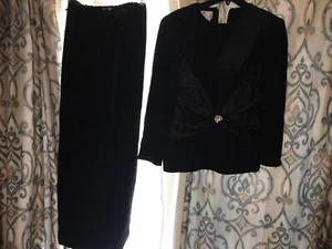 Vintage Arthur Doucette Saks Fifth Avenue modisches Damen Top und Rock Größe 10 - Bild 1 von 6