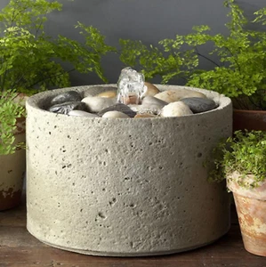 Campania Cast Stone Large Indoor Tabletop Pebble Fountain Kit M-Series - Picture 1 of 8