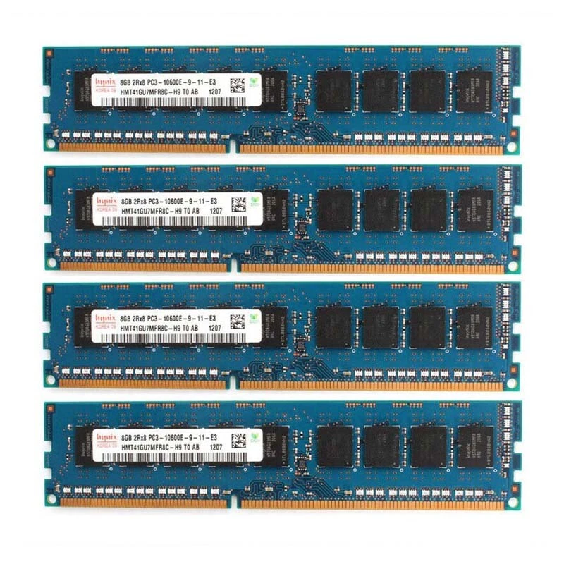 For Hynix 4x 8GB 2RX8 10600E DDR3-1333Mhz 240PIN Desktop ECC Memory RAM DIMM - Image 1 of 1