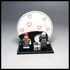 Acrylic display stand for Disney series 2 Jack and Sally Minifigures - Picture 1 of 2