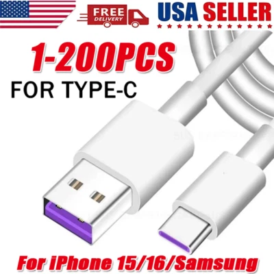 IPhone17/16 Pro Max Plus USB-A Cable Fast Charger Type C Charging Data lot Cord - Image 1 of 4