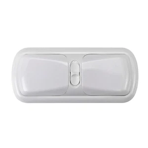 12V LED RV Interior Ceiling Light Boat Camper Trailer double Dome Frosted Lens - Picture 1 of 12