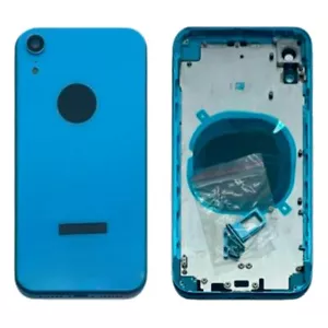 Chasis Tapa iPhone XR AZUL Carcasa Tapa Trasera (CON LOGO).24h - Imagen 1 de 1