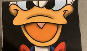 Disney Donald Duck #1 Mouth Panel 100% Cotton Woven Child Size 5x7.5” - Bild 1 von 1