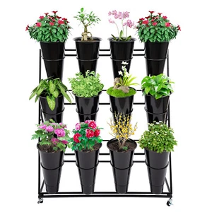 3-Tier Flower Plant Stand Shelf Flower Display Stand WITH BUCKET for Flower Shop - Picture 1 of 24