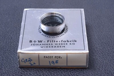 ✅ B & W SCHNEIDER GRAY 2X 19MM FILTER LENS OR CAMERA SCREW W/ BOX 102-3 - Image 1 of 2