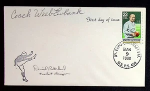 Weeb Ewbank Firmado FDC Cubierta Jet Colts Entrenador Salón de la Fama 1988 - Imagen 1 de 1