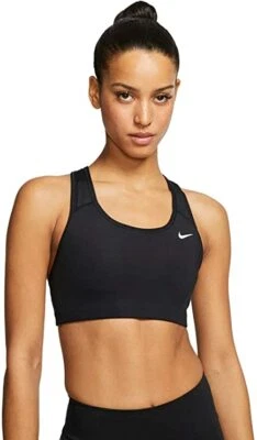 NEW! Nike [L] Women's DRI-FIT Non Padded Sports/Yoga/Gym Bra, Black, BV3630-010 - Image 1 of 2