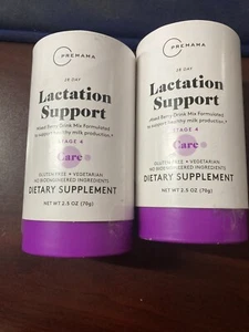 (x2) Premama, Lactation Support, 28 Day, Stage 4, Care, Mixed Berry,2.5 oz, 7/25 - Picture 1 of 3