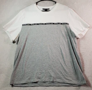 Michael Kors T Shirt Top Womens Size XL Gray White Cotton Short Sleeve Crew Neck - Picture 1 of 7