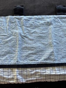 2 Nautica Kids William Window Valance Nursery  56x15 ~ Navy, blue, White Plaid - Picture 1 of 7