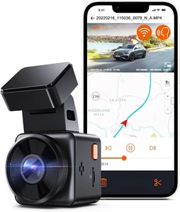 Vantrue E1 Lite WiFi Dash Cam 1080P Mini Dash Camera with GPS and Speed Free APP - Picture 1 of 8