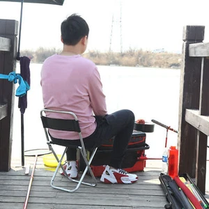 Sturdy Portable Stool Metal Lightweight Folding Chair for Outdoor Activities - Picture 1 of 14