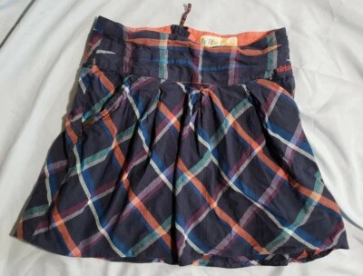 Billabong разноцветный клетку темно-синий мини юбка талии 14 дюймов длина 16 дюймов  - Изображение 1 из 3