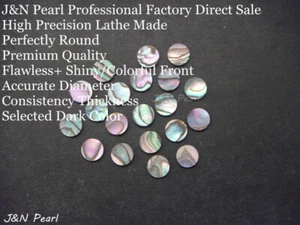 J&N Pearl 5mm verde abalone intarsio puntini occhi colore scuro selezionato 20+2 pezzi omaggio - Foto 1 di 2
