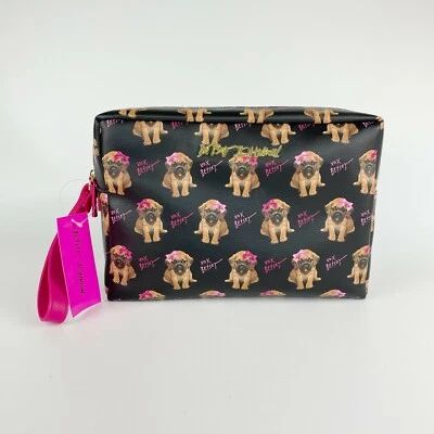 Betsey Johnson Dog Double Zip Cosmetic Bag - Image 1 of 4