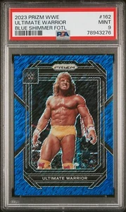 2023 Panini Prizm WWE Ultimate Warrior #162 PSA 9 Blue Shimmer FOTL 01/11 WWF - Picture 1 of 2