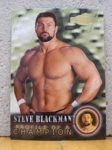 MUY GENIAL DE COLECCIÓN WWF CLASH PERFIL DE UN CAMPEÓN DE LUCHA STEVE BLACKMAN TARJETA - Imagen 1 de 2