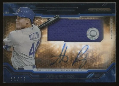 2015 Topps Strata Clearly Authentic Auto GU Relics Anthony Rizzo #CAAR-ARI Auto - Image 1 of 4