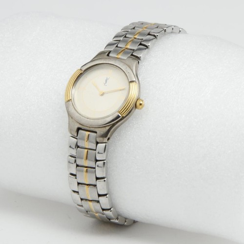 SAINT LAURENT (YSL) Yves Saint Laurent Ysl 5420 F44557 quarzo analogico donna 1564 oro e argento vintage