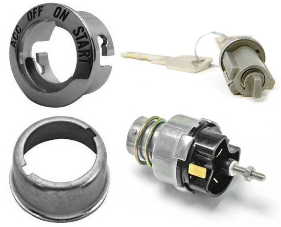 NEW 1964-1966 Mustang Ignition Switch Bezel Key Spacer Lock Kit Complete  - Image 1 of 1