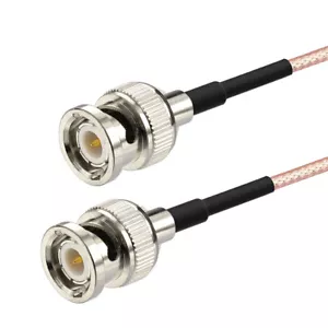 3M BNC Male to Male plug RG316-D Double Shield braid RF Coax Pigtail 50ohm Cable - Picture 1 of 4