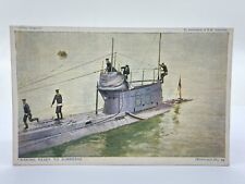 WW1 Royal Navy HMS B5 B-Class Submarine “Making Ready To Submerge” Postcard