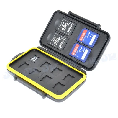 JJC Water-resistant Storage Memory Card Case fits 4SD&8 micro SD+ Cleaning Cloth - Image 1 of 4