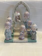 Precious Moments Miniature 1989 Butcher FAMILY Wedding Set ENESCO Bride Groom